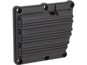 Harley Davidson Softail [2018-2024]-10-gauge gear cover at the top black anodized