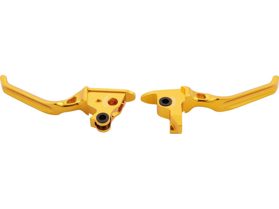 Harley Davidson Softail [2015-2017]-Method hand lever gold anodized cable coupling