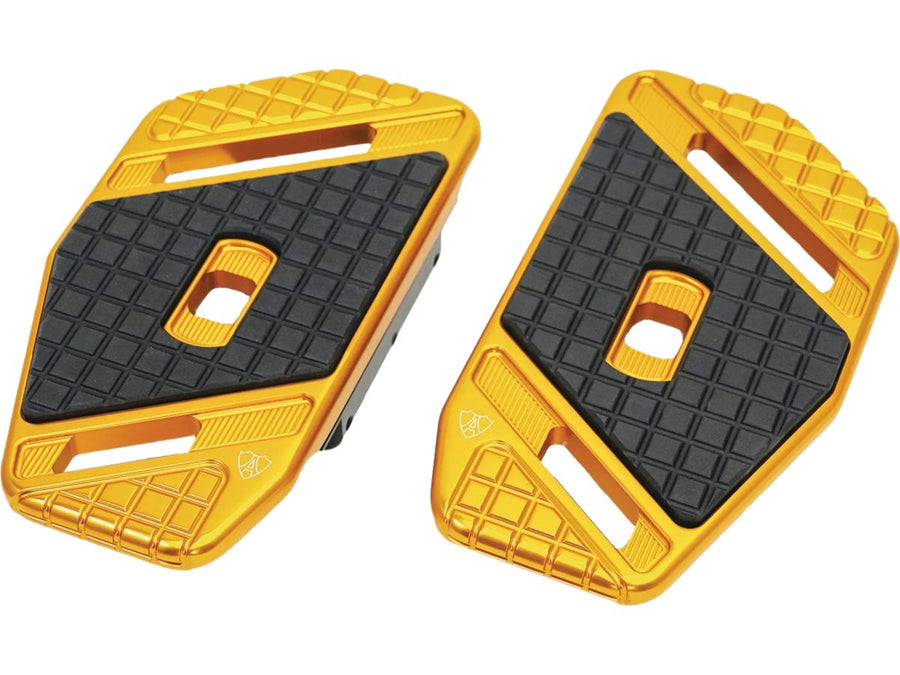 Harley Davidson Touring [1985-2025]-Speedliner passenger footrest gold anodized