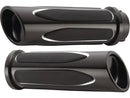 Harley Davidson Sportster [1976-2020]-Deep Cut Comfort handles black anodized 1 "-1