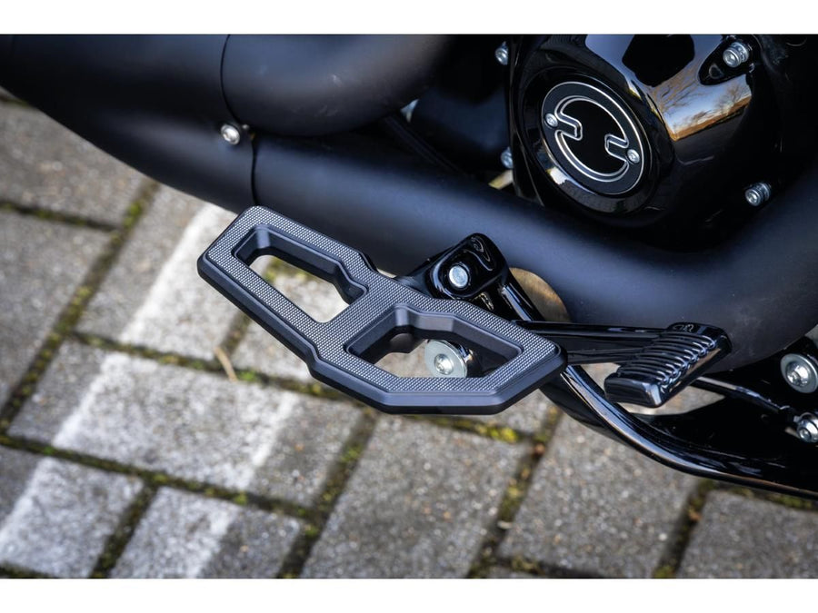 Harley Davidson Softail [2018-2025]-Mini free board footrest set black satin