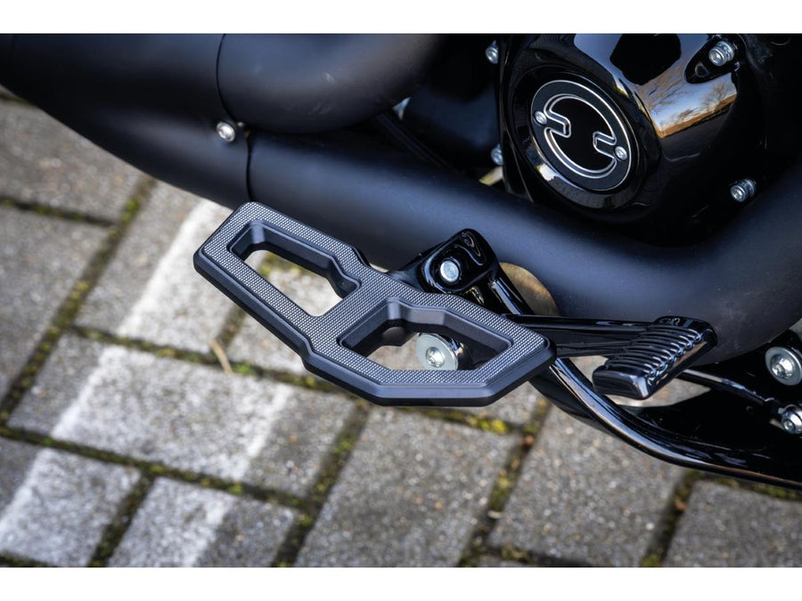 Harley Davidson Softail [2018-2025]-Mini free board footrest set black satin