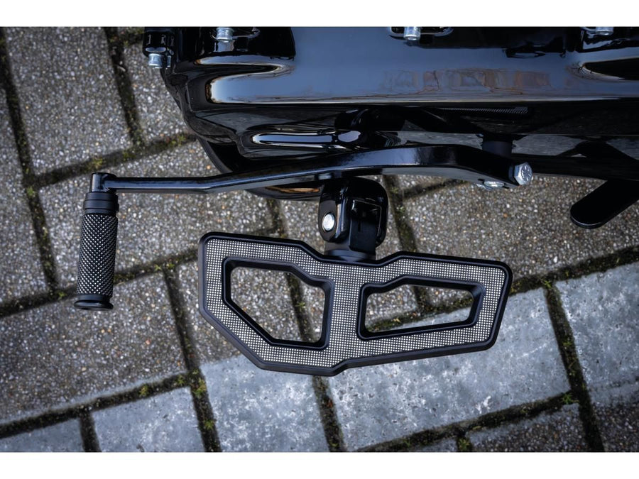 Harley Davidson Softail [2018-2025]-Mini free board footrest set black satin