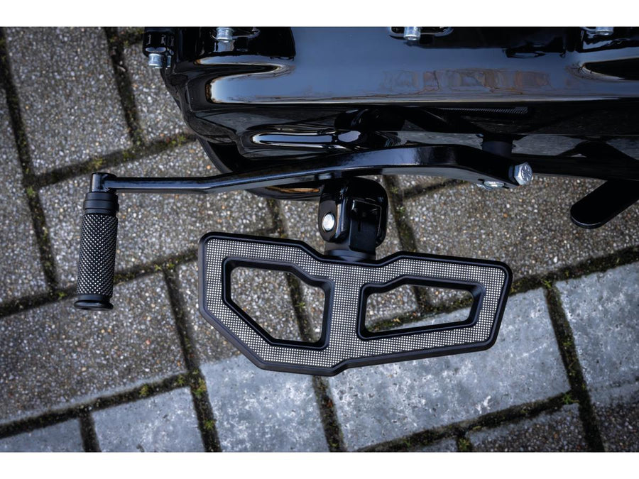 Harley Davidson Softail [2018-2025]-Mini free board footrest set black satin