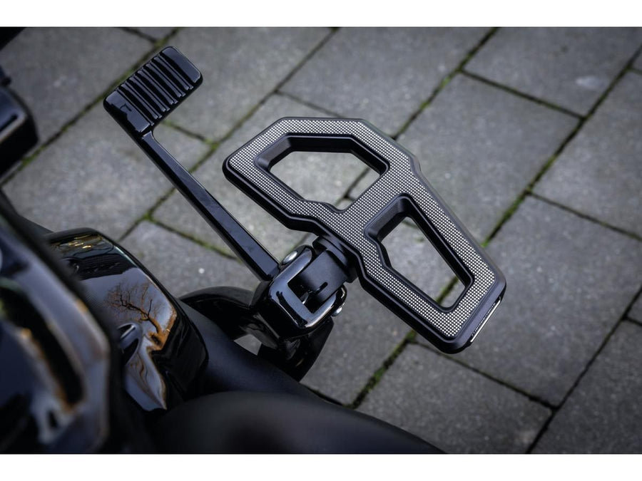 Harley Davidson Softail [2018-2025]-Mini free board footrest set black satin