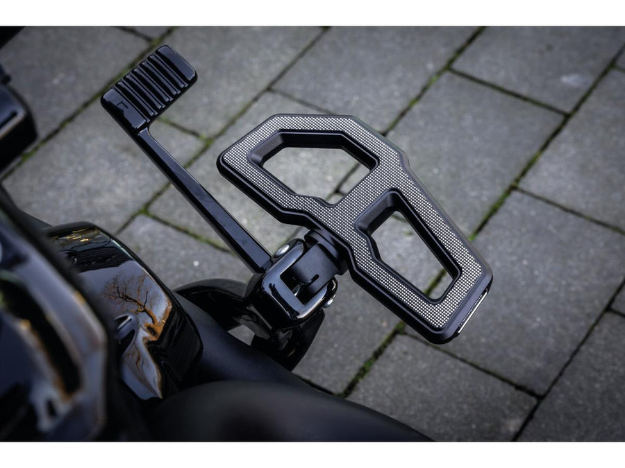 Harley Davidson Softail [2018-2025]-Mini free board footrest set black satin