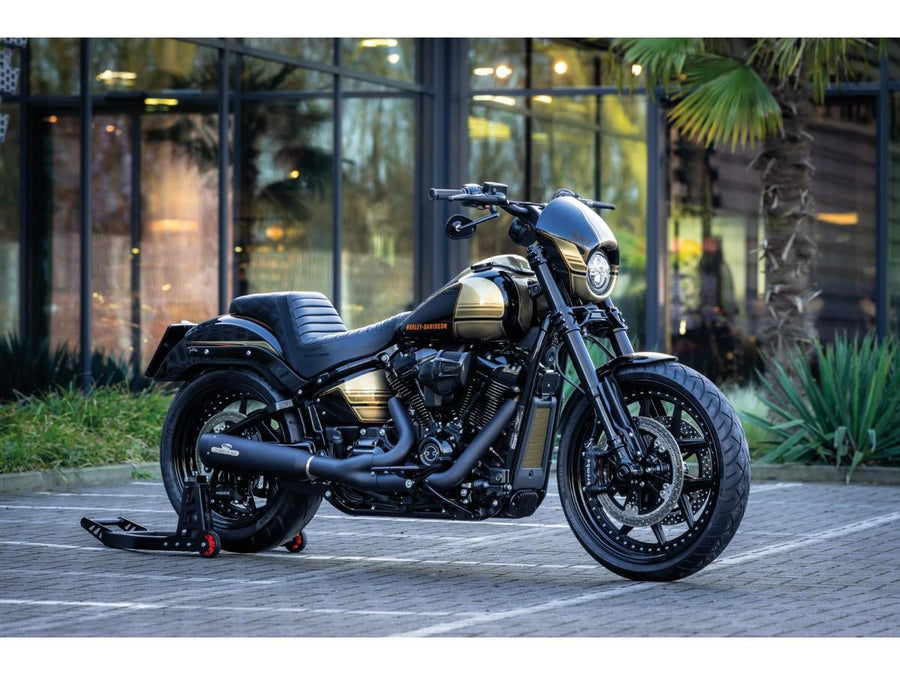 Harley Davidson Softail [2018-2025]-Mini free board footrest set black satin