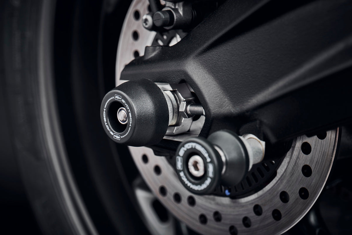 Triumph Street Triple 765 RS [ab 2023] - Achsschutz-Sturzpad-Set – 360° Ansicht 7