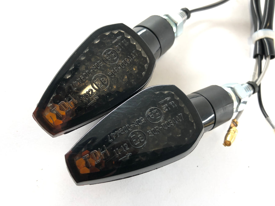 LED indicators with resistors black [with E-mark] - Yamaha Kawasaki Suzuki Ducati KTM