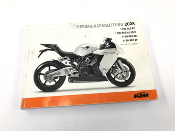 KTM 1190 RC8 [2008] - Owner's Manual Driver's Manual
