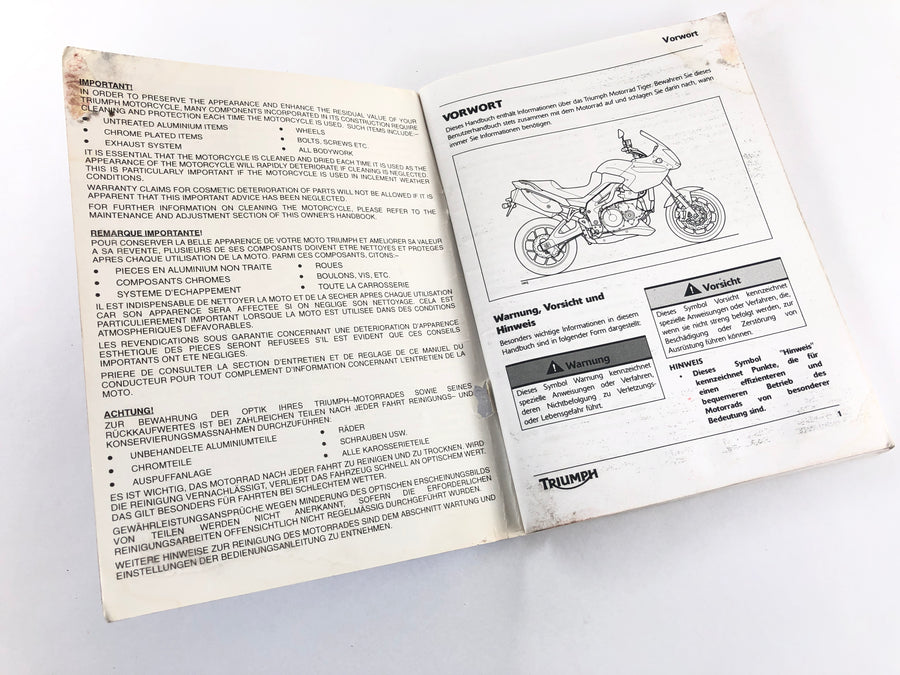 Triumph Tiger 1050 115NG [2016] - Owner's Manual