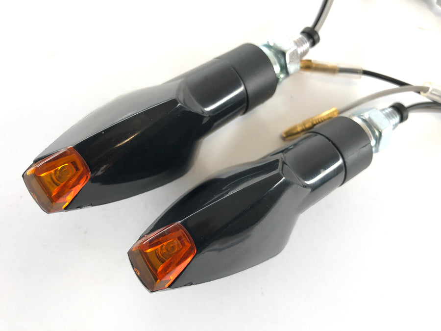 LED indicators with resistors black [with E-mark] - Yamaha Kawasaki Suzuki Ducati KTM