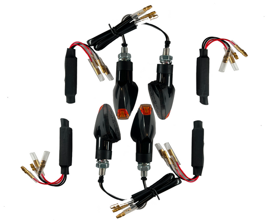 4 LED Indicators Black Resistors [E-Mark] - Ducati Monster 600 620 750 900 1000 S4 S4R