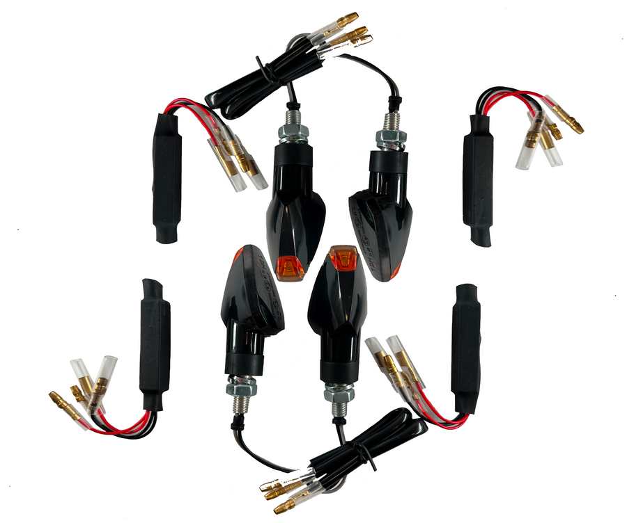 4 LED indicators black resistors [E-mark] - KTM LC2 125 Yamaha DT 125 R