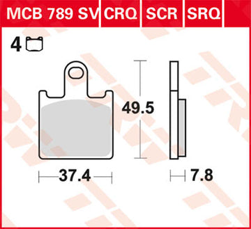 Scheibenbremsbeläge MCB789CRQ(4-Pads)