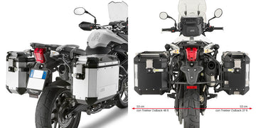 Triumph Tiger 800 / 800 XC / 800 XR [GIVI] - Stahlrohr-Seitenkofferträger für Trekker Outback MONOKEY® CAM-SIDE Koffer
