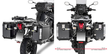 Triumph Tiger 1200 [GIVI] - Stahlrohr-Seitenkofferträger für Trekker Outback MONOKEY® CAM-SIDE Koffer Durchmesser 18 mm