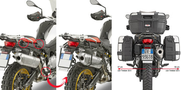 BMW F 850 ​​GS Adventure [GIVI] - Removable side case carrier for MONOKEY® or RETRO FIT cases