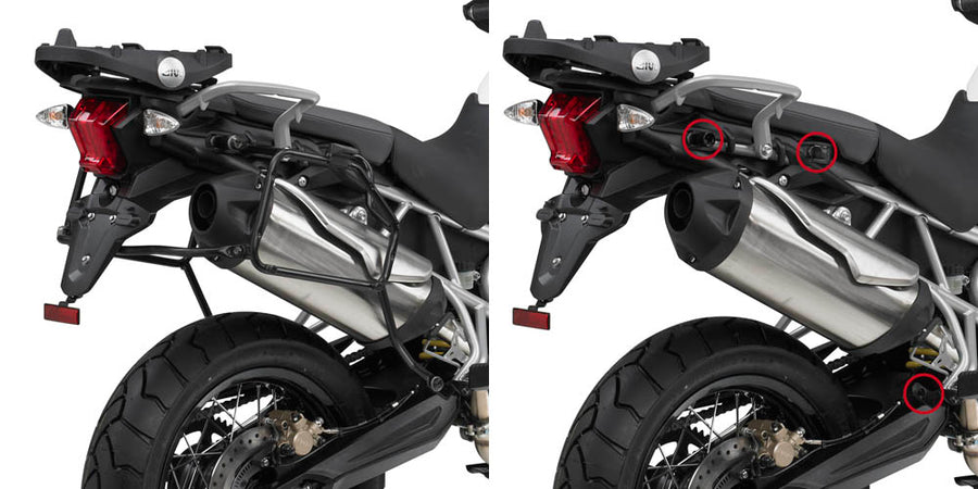 Triumph Tiger 800 XC [2011–2017] – Abnehmbarer Seitenkofferträger Monokey oder Retro Fit
