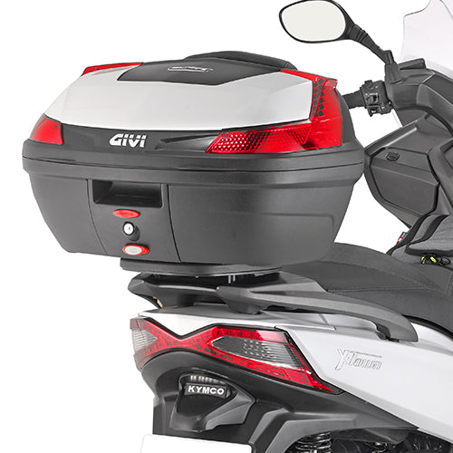 Kymco XTown 125-300 [GIVI] - Topcase Träger für MONOKEY® oder MONOLOCK® Koffer schwarz zu montieren mit der MONOKEY®