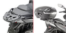 Kymco Xciting VS 400 [GIVI] - Top case carrier for MONOKEY® or MONOLOCK® cases to be mounted with the MONOKEY® plate M5