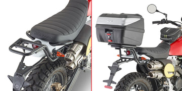 Fantic Caballero Scrambler 125-250-500 [GIVI] - Top case carrier for MONOLOCK® cases painted black use the in