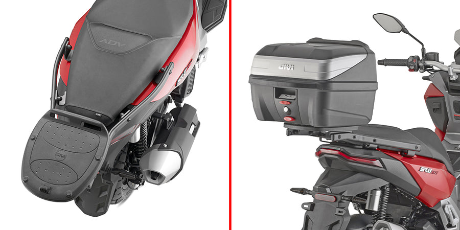 VOGE SR1 125 ADV [GIVI] - Topcase Träger für MONOLOCK® Koffer benutzen Sie die im Koffer mitgelieferte MONOLOCK® Platte