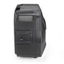 Monokey Koffer XSPACE schwarz, mit Cover aus Alu – Optik Textur, erweiterbar von 27 auf 36 Liter