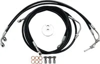 Harley Davidson Fltr [LA CHOPPERS] – Schwarzes Geflochtenes Bremsleitungs-Kit