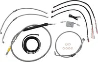 Harley Davidson Fxdrs 114 [LA CHOPPERS] – Komplettes Edelstahl-geflochtenes Lenkerzug-/Bremsleitungs-Kit