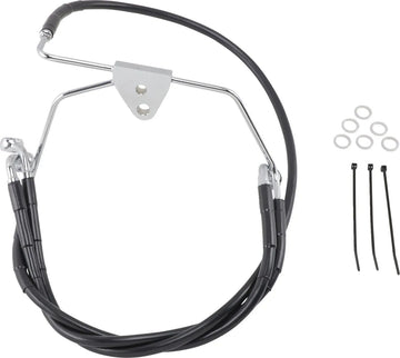 harley davidson flhtcui [DRAG SPECIALTIES] - Extended Black Vinyl Brake Line Kit