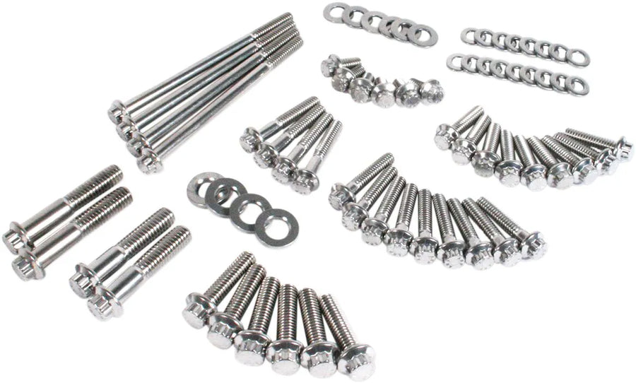 Harley-Davidson FXDBP 1690 Dyna Street Bob Factory Custom [2013, 2015-2016, 2016] - Dress-Up 12-Point External Primary/Transmission Engine Bolts Kit - Image 1