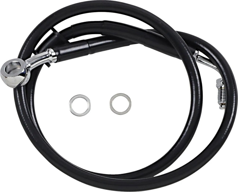 harley-davidson street bob [DRAG SPECIALTIES] – Extended stainless steel brake line