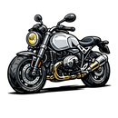 Bmw r ninet pure [T-Shirt] - Caricature - Chest Print