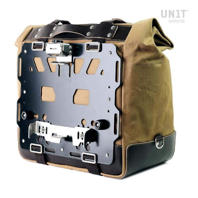 BMW R 1200 GS LC [2013-2018] - Kultige Seitentasche in Canvas 40L - 50L + Aluminiumplatte