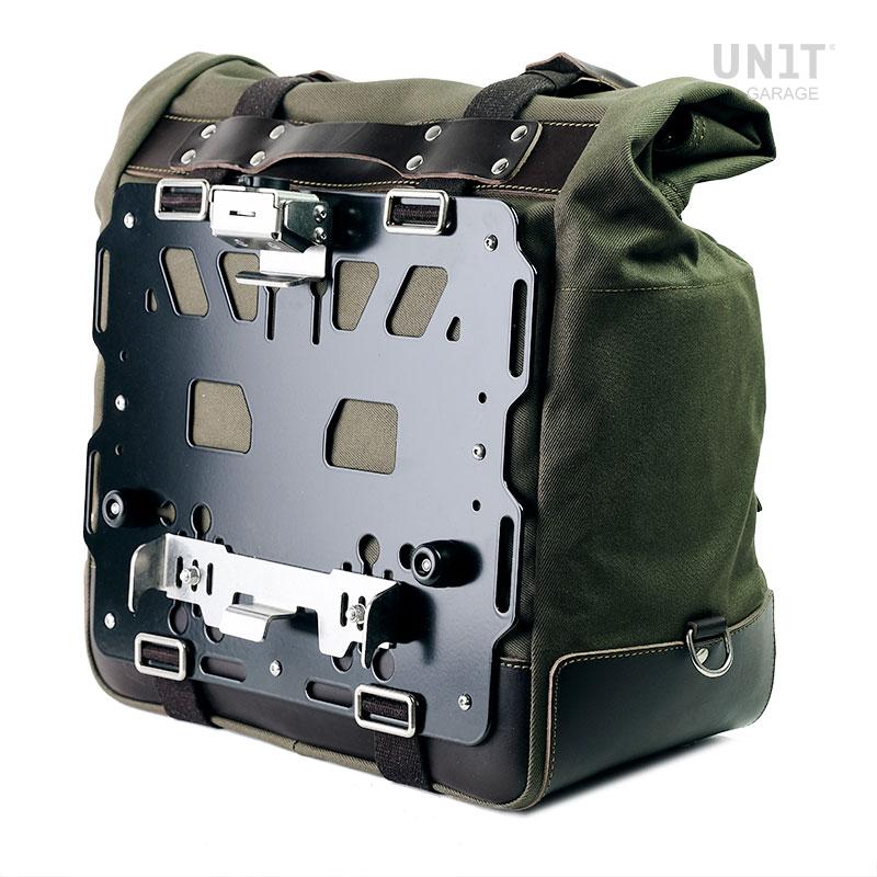 BMW R 1200 GS LC bike [2013-2019] - Iconic side bag in canvas 40L - 50L + aluminum plate