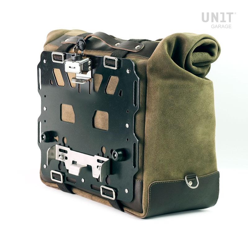 BMW R 1200 GS LC bike [2013-2019] - Iconic side bag made of split leather 40L - 50L + aluminum plate