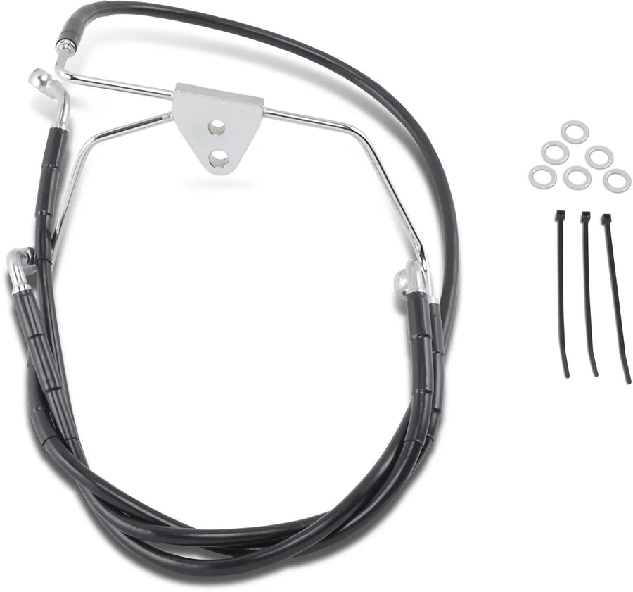 harley davidson flhtc [DRAG SPECIALTIES] - Extended Black Vinyl Brake Line Kit