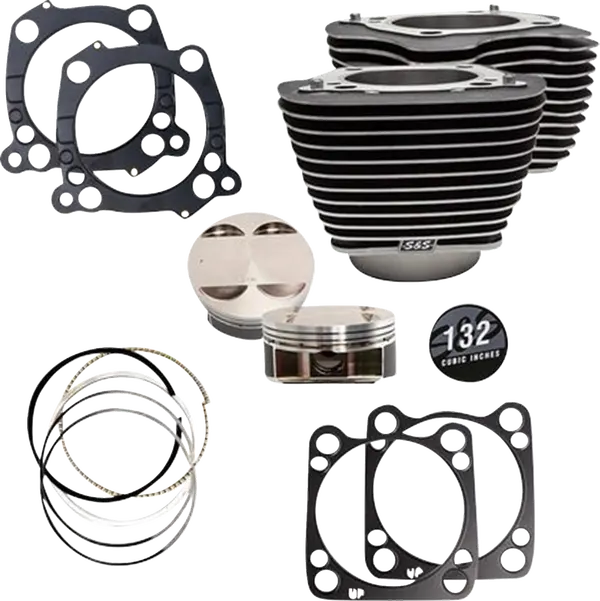 Harley-Davidson FLHFB 1868 Electra Glide Highway King 114 [2023] - Big Bore Zylindersatz – Oberfläche: Pulverbeschichtet, Gefräste Lamellen, Wrinkle Black – Art.-Nr. 910-0845A – Bild 4