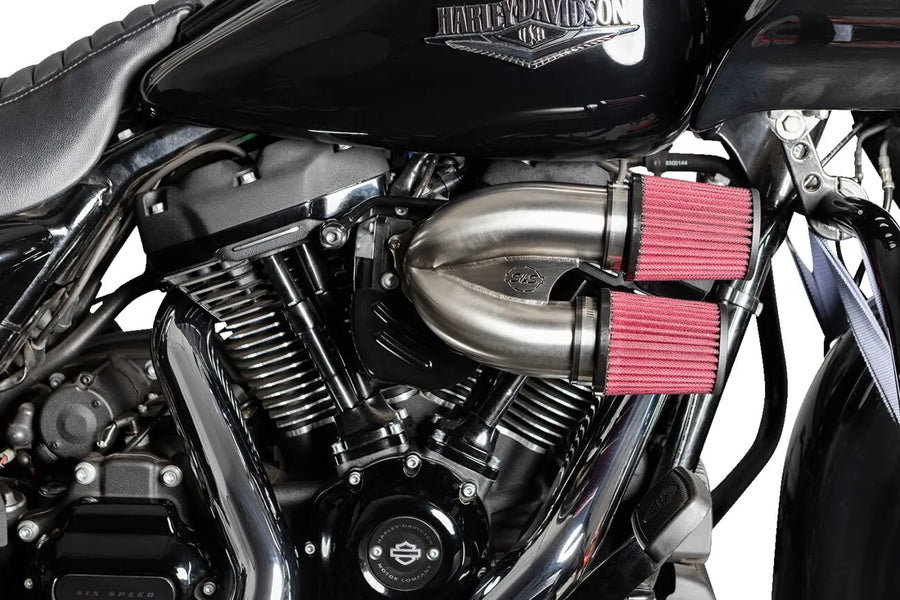 Harley-Davidson FLSTFI 1923 Softail Fat Boy Gray Ghost 117 [2025] - Tuned Induction Luftfilterkit – Oberfläche: Silber – Bild 3