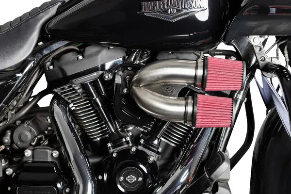 Harley-Davidson FLSTFI 1923 Softail Fat Boy Gray Ghost 117 [2025] - Tuned Induction Luftfilterkit – Oberfläche: Silber – Bild 8