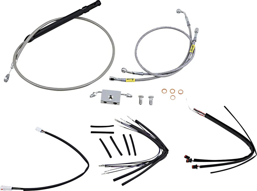 harley davidson flfb [BURLY BRAND] - Handlebar cable and brake line kit for Burly Ape handlebars