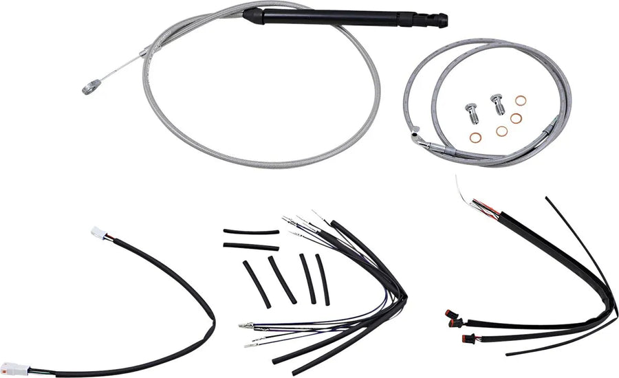 harley davidson flsl [BURLY BRAND] - Handlebar cable and brake line kit for Burly Ape handlebars