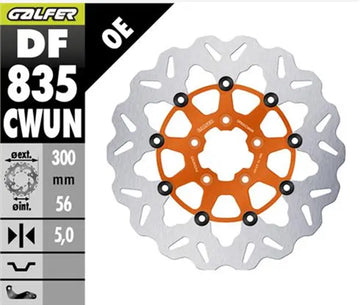Harley-Davidson XL 1200 T Sportster Superlow [2019, 2020] - Floating wave brake disc - Surface: Orange, Silver, Stainless Steel - Image 2