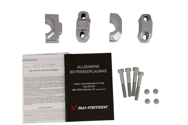 KTM 990 Adventure S [2006] - handlebar holder for Ø 28 mm handlebars, 30 mm increase, version LEH.00.039.24100.30/S – picture 1