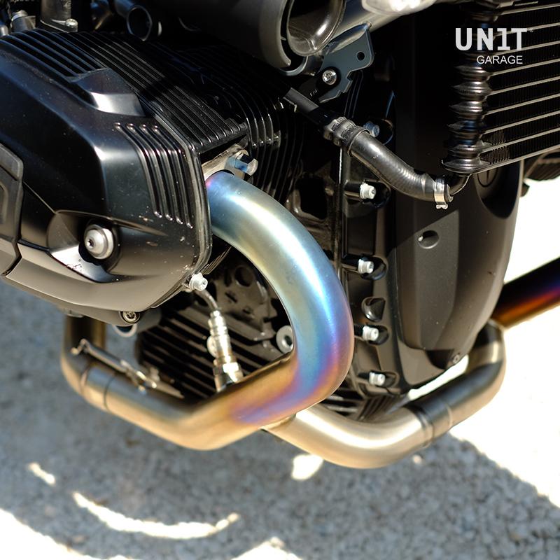 BMW R nineT 1200 Urban G/S (hoher Auspuff) [2017-2023] - Abgaskrümmer ohne Katalysator in Titan mit sichtbarer Schweißung (EURO 3, EURO 4)