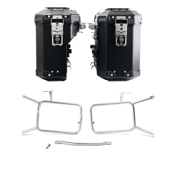 BMW R nineT 1200 Urban G/S (niedriger Auspuff) [2017-2023] - Atlas Aluminium-Taschenpaar 39L+32L + Atlas NineT Aluminium Taschenrahmen
