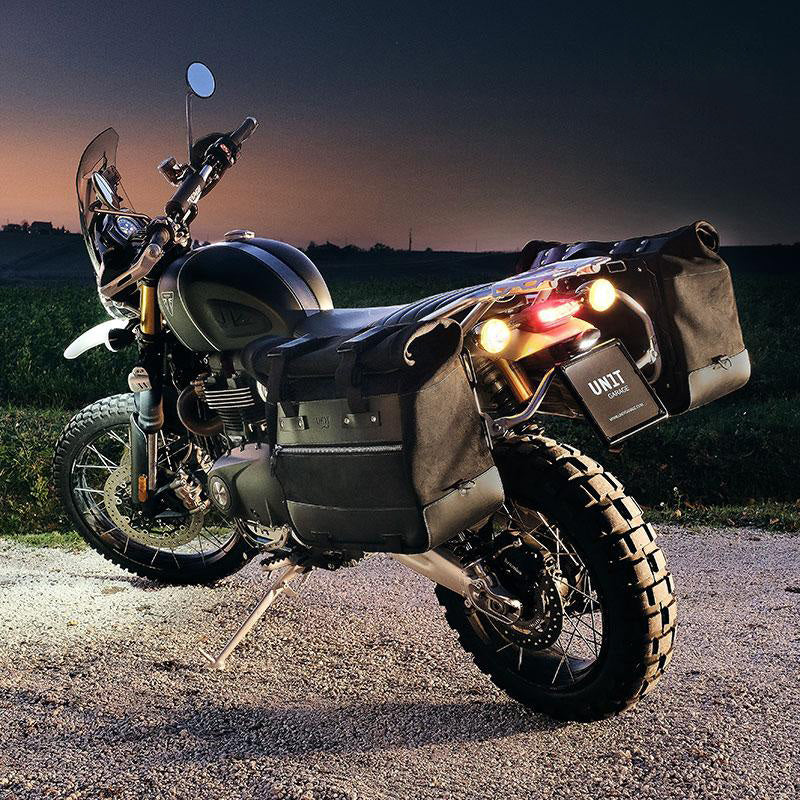 BMW R 1200 GS LC [2013-2018] - Paar Cult-Seitentaschen aus Spaltleder 40L - 50L + Aluminiumplatte