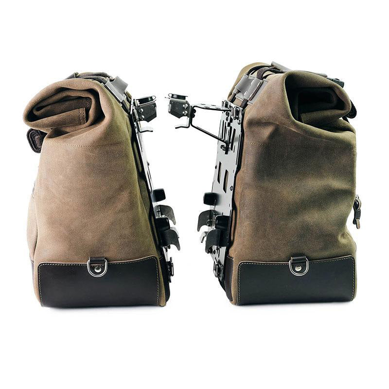BMW R 1200 GS LC [2013-2018] - Paar Cult-Seitentaschen aus Spaltleder 40L - 50L + Aluminiumplatte