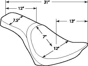 harley davidson fls [DRAG SPECIALTIES] – Predator 2-Up Seat